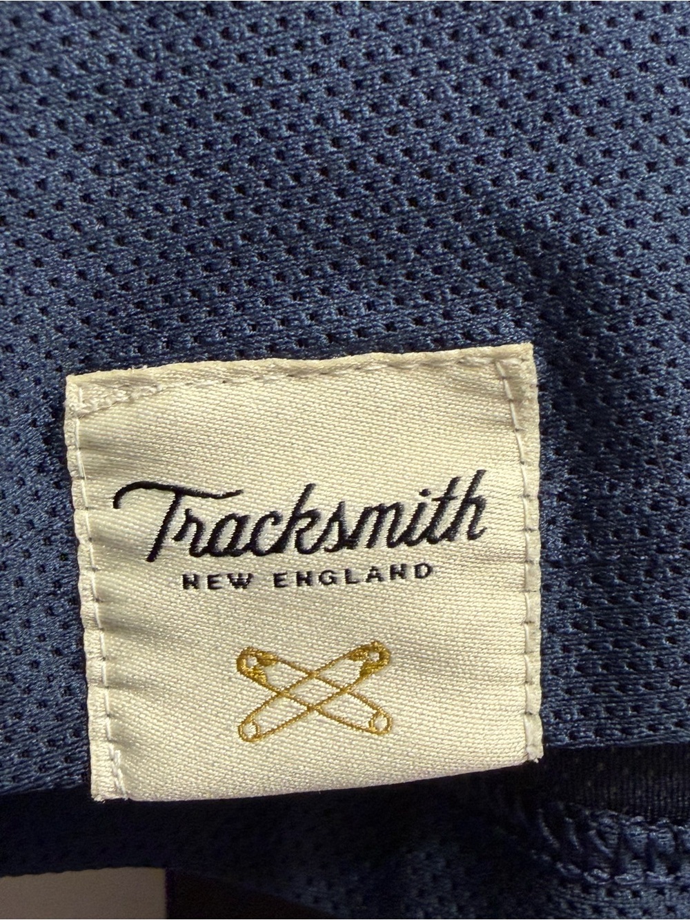 Tracksmith Navy Van Cortlandt Women's Tank with Cream Logo Accent - Picture 3 of 4